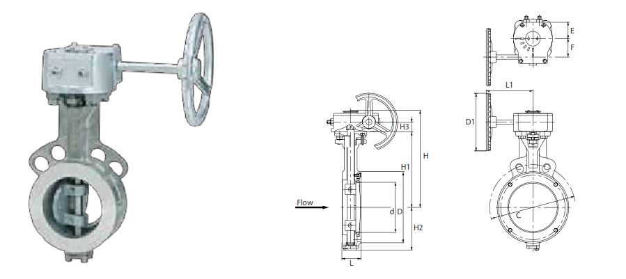 Stainless CF8 Butterfly Valve / วาล์วผีเสื้อ 