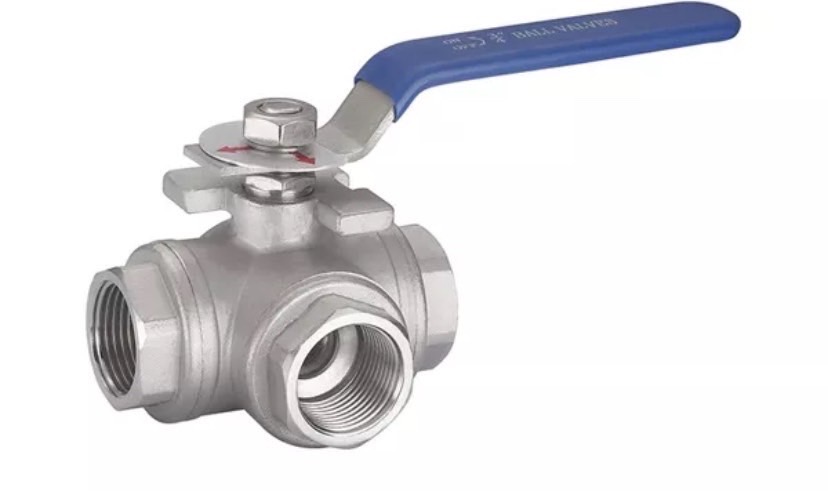 Three way stainless Ball valve / บอลวาล์ว 3 ทาง